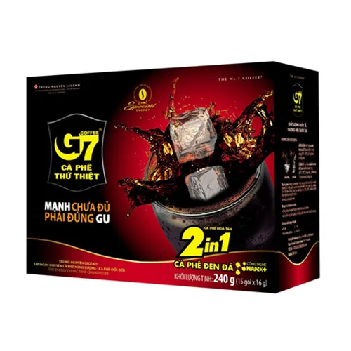 Cà phê G7 2in1 (15 gói x 4 hộp) - Đặc sản NAFARM chính hãng